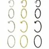 Hot Sale 🎉 Multi-Pack CZ Goldtone and Black Hoop Nose Rings and Half Hoop Nose Rings 12 Pack - 20 Gauge 🌟 -Playboy Shop 04118626 a