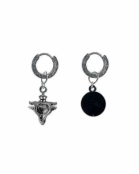 Cheap π Pentagram and Baphomet Mismatched Huggie Hoop Dangle Earrings π 4 Cheap π Pentagram and Baphomet Mismatched Huggie Hoop Dangle Earrings π - Image 2