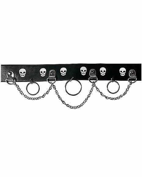 Cheapest ✨ 3 O-Ring Skull Drop Chain Choker Necklace 🔥 3 Cheapest ✨ 3 O-Ring Skull Drop Chain Choker Necklace 🔥