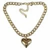 Flash Sale 🔥 Heart Pendant Goldtone Curb Chain Choker Necklace 👏 -Playboy Shop 04125597 a