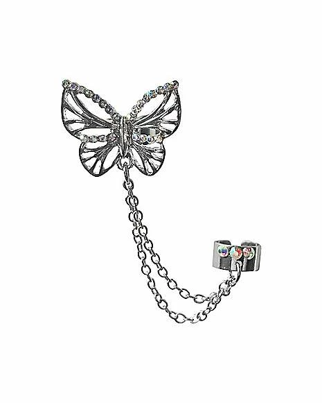 Top 10 🎉 CZ Butterfly Chain Ear Cuff 🤩 3 Top 10 🎉 CZ Butterfly Chain Ear Cuff 🤩