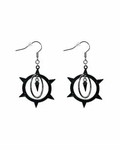 New ⭐ Spiked Center Hoop Dangle Earrings 🤩