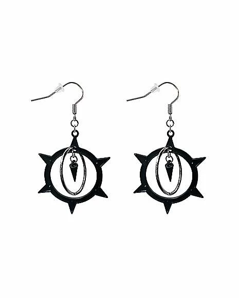 New ⭐ Spiked Center Hoop Dangle Earrings 🤩 3 New ⭐ Spiked Center Hoop Dangle Earrings 🤩