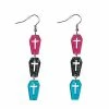 Buy π Pink Blue and Black Coffin Dangle Earrings π 1 Buy π Pink Blue and Black Coffin Dangle Earrings π -Playboy Shop 04125878 a