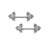 Cheapest 👏 CZ Flower Petal Nipple Barbells - 14 Gauge 🔔 -Playboy Shop 07582760 a