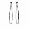 Discount 🧨 Silvertone Crosses Chain Dangle Earrings ✔️ -Playboy Shop 07589138 a