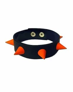 Wholesale 😍 Faux Leather Orange Spiked Cuff ⌛