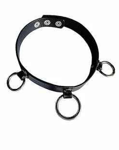 Best reviews of 🔔 Faux Leather 3 Ring Choker Necklace 👍